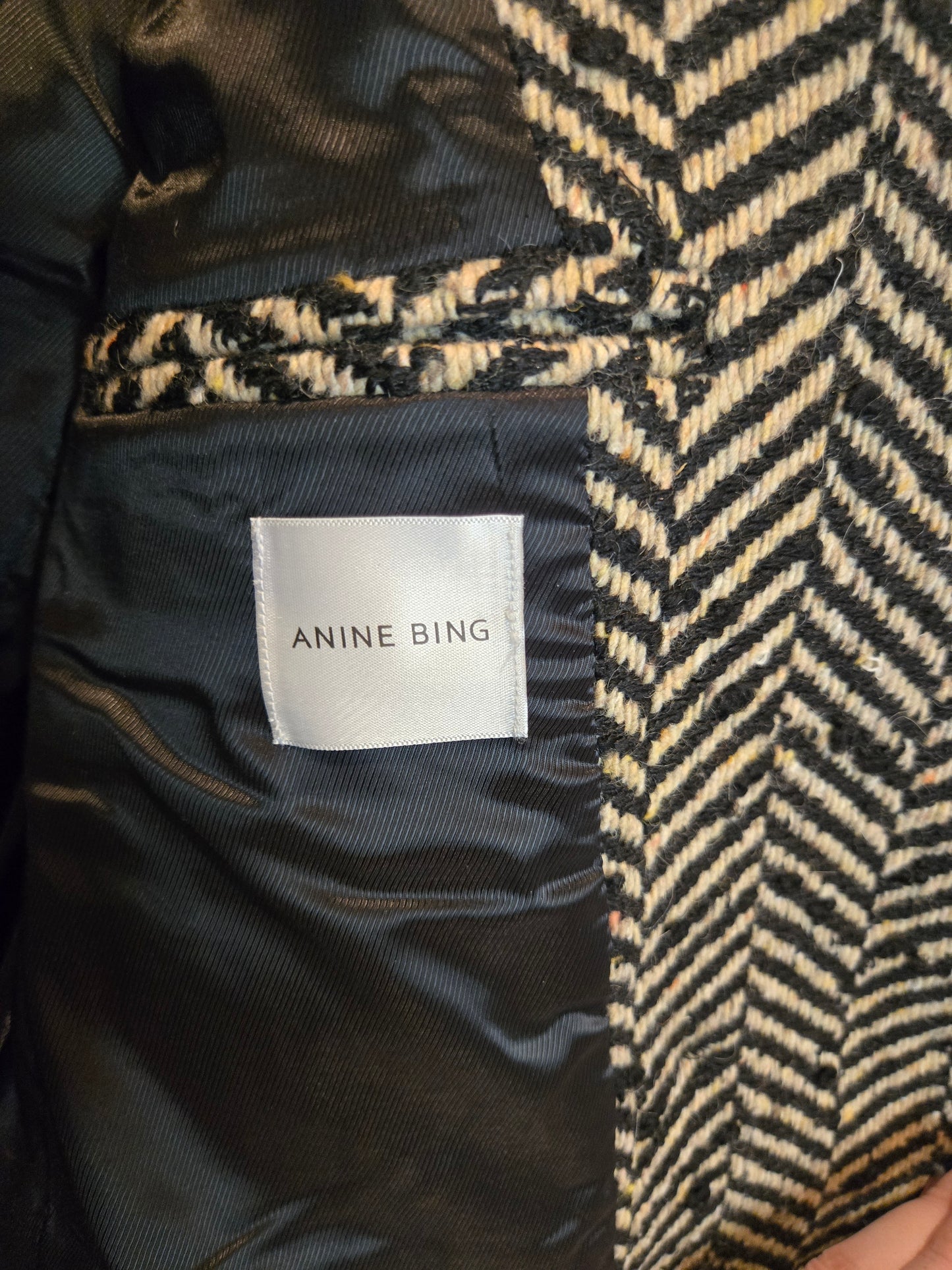 Anine Bing Diana Fishbone Blazer Size: XS