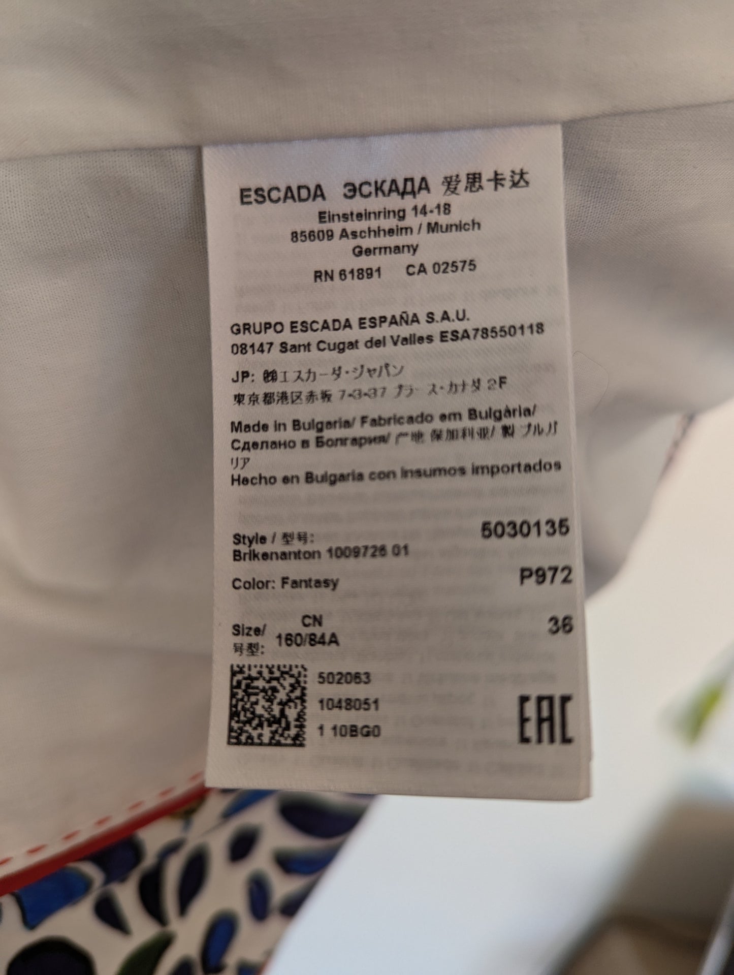 Escada Blazer Size: 36