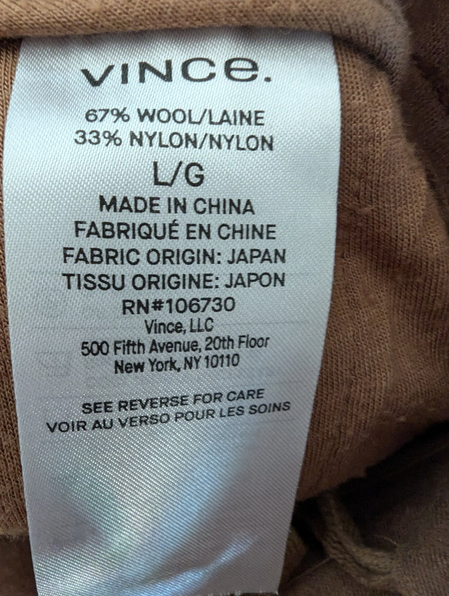 Vince Trouser Size: L