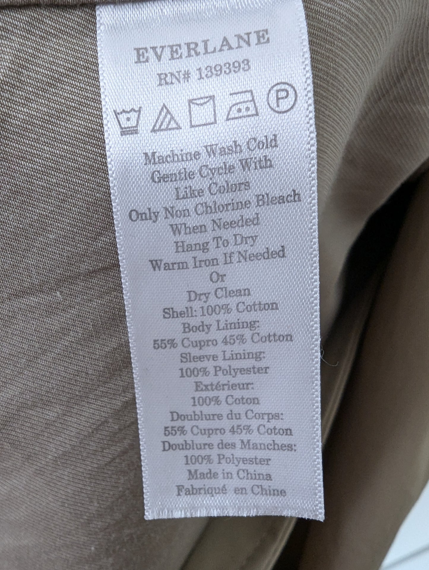 Everlane Trench Coat Size: L