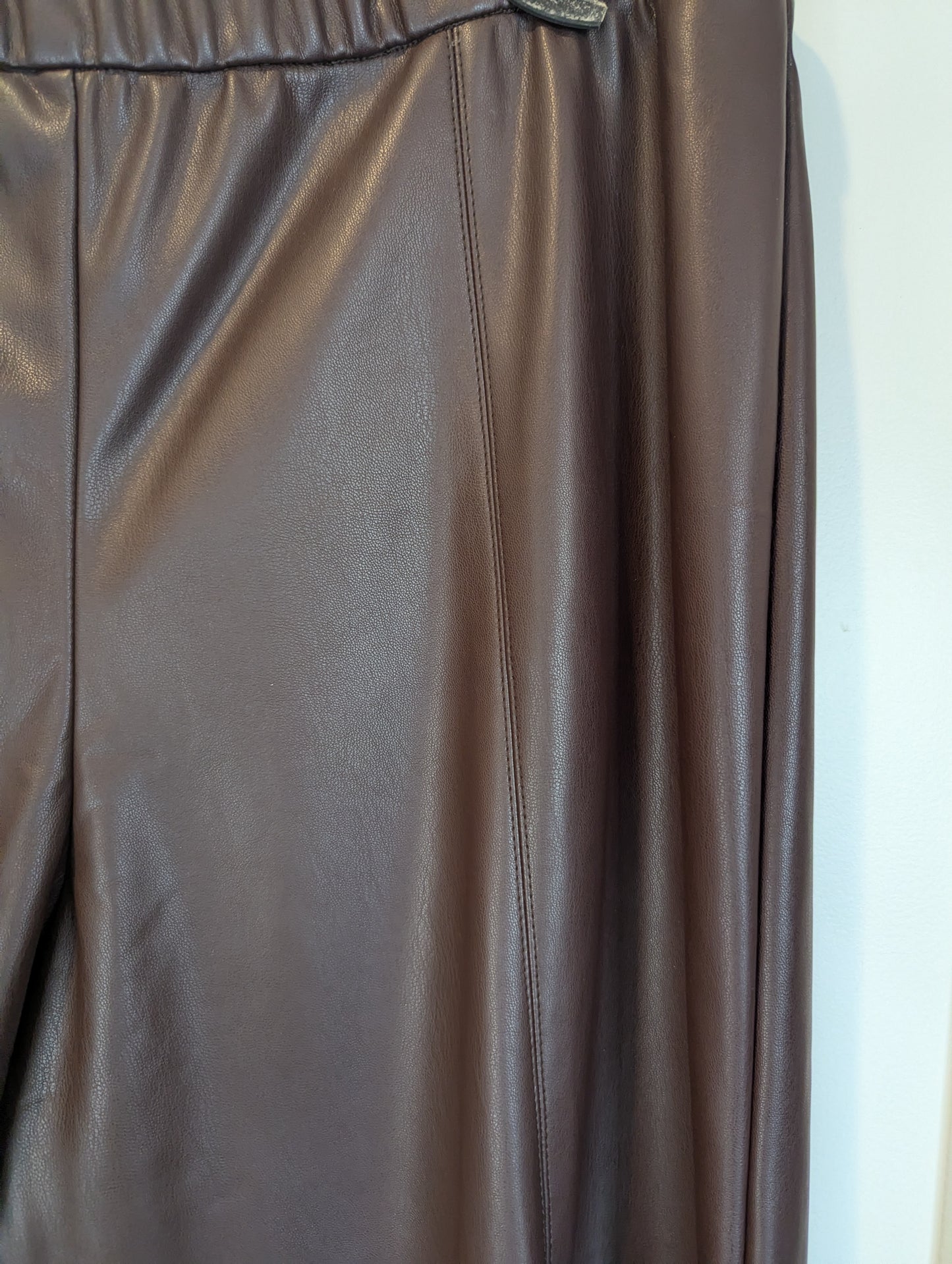 Susan graver Faux Leather Pants Size: L