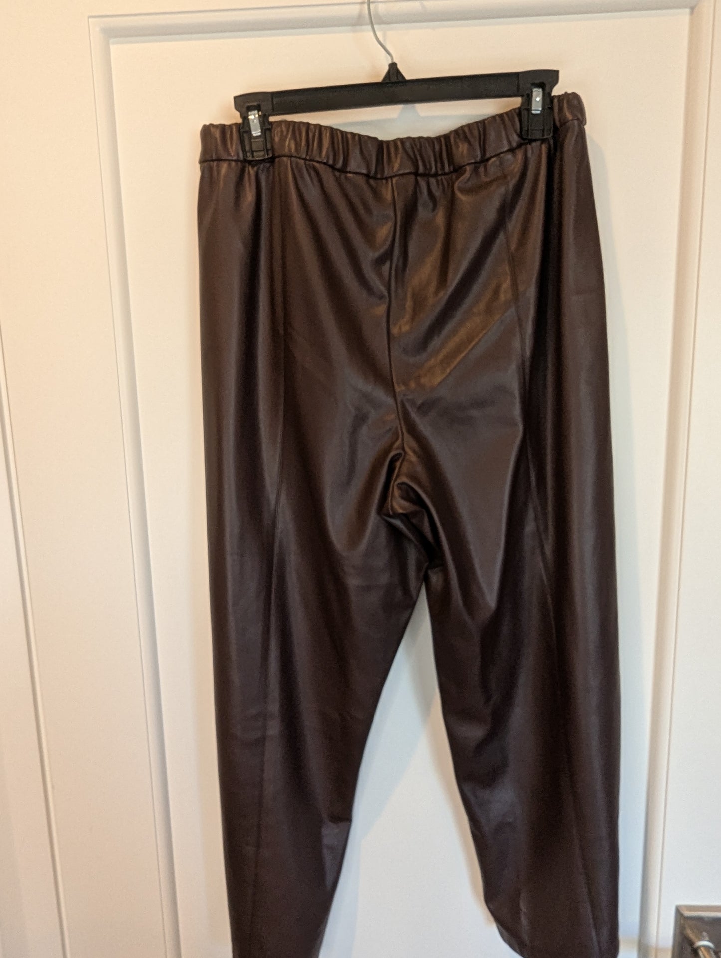 Susan graver Faux Leather Pants Size: L