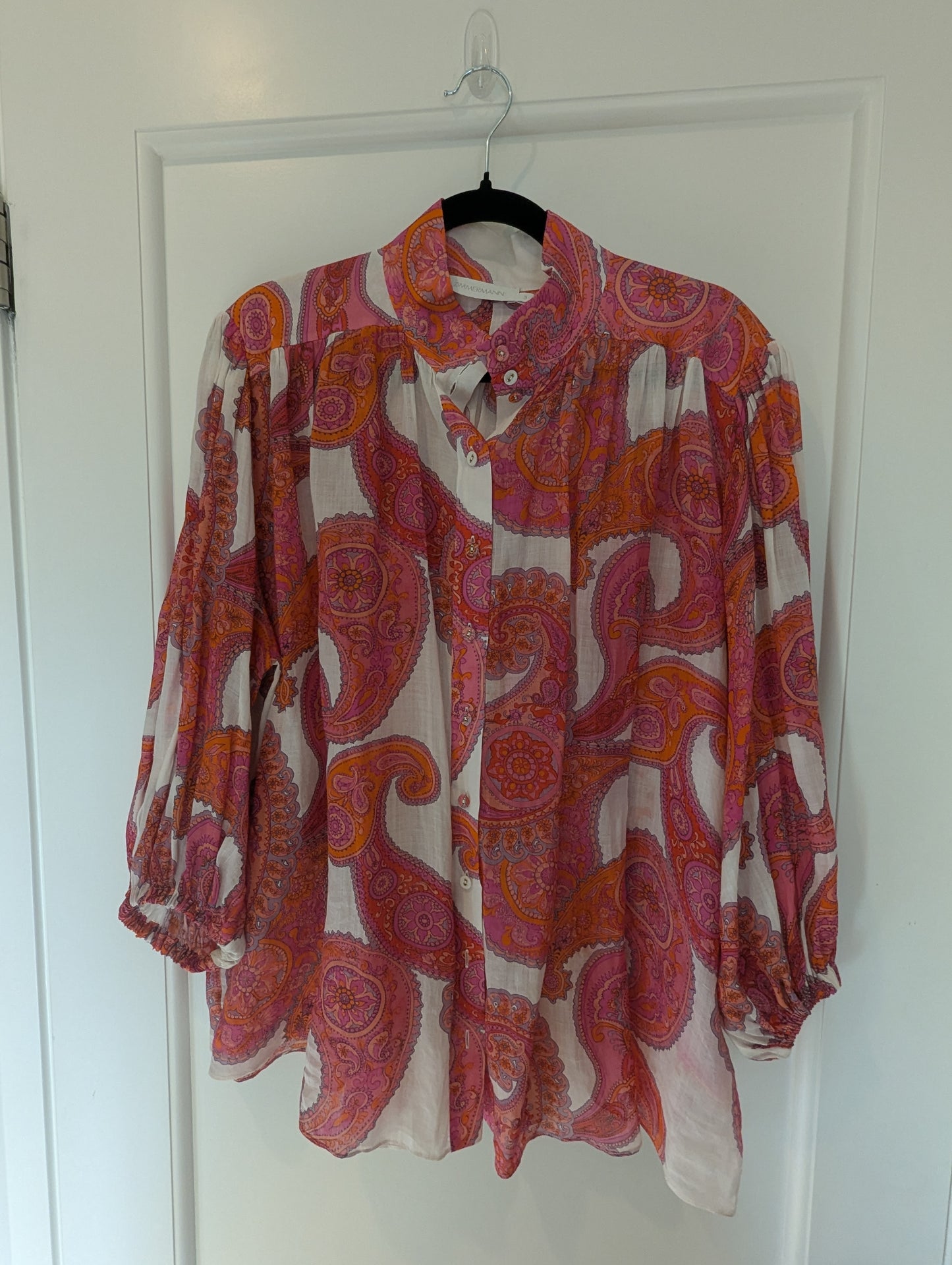 Zimmermann Paisley Pink Blouse Size: 3/L