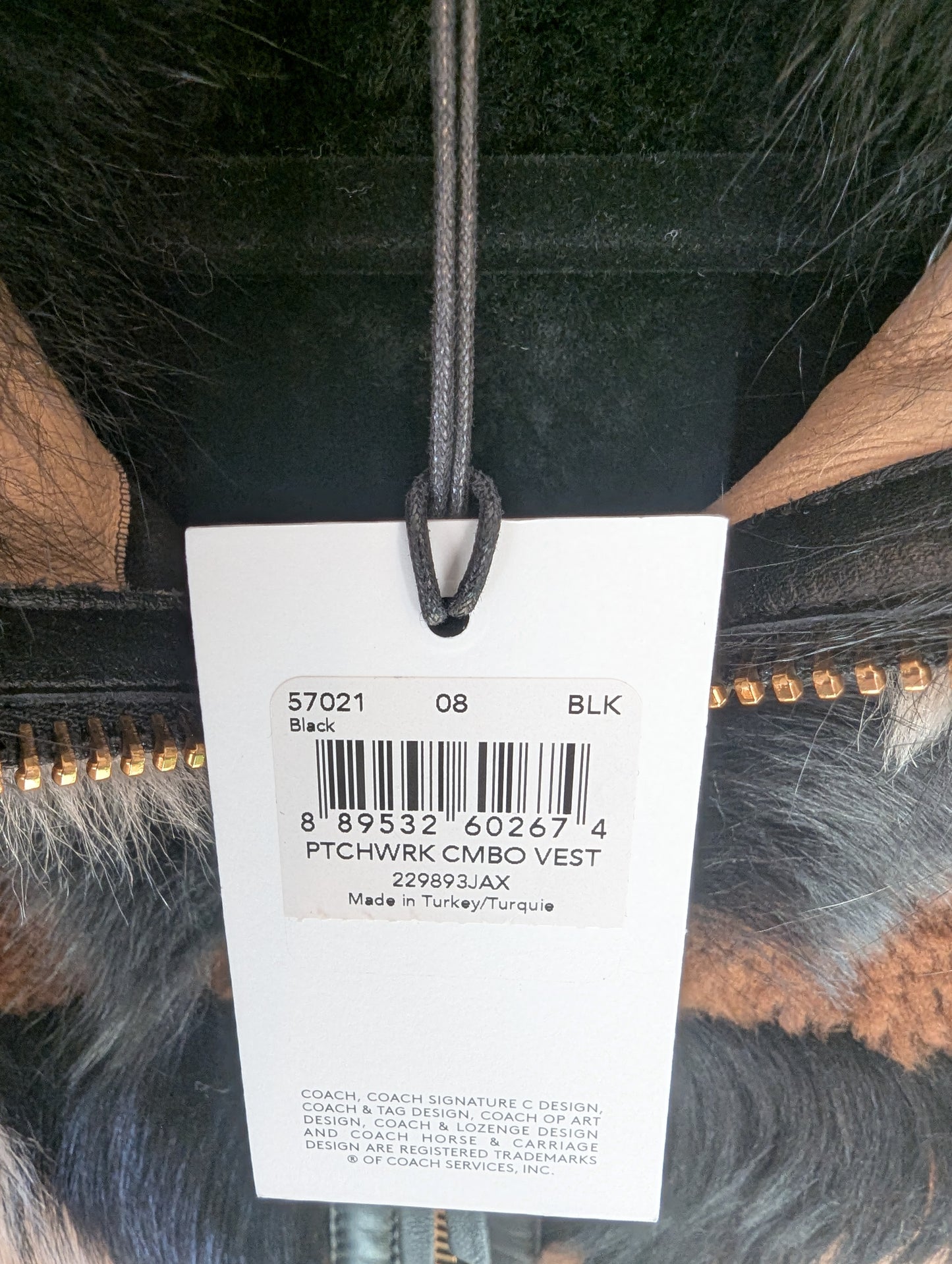 COACH fur Vest Size: S