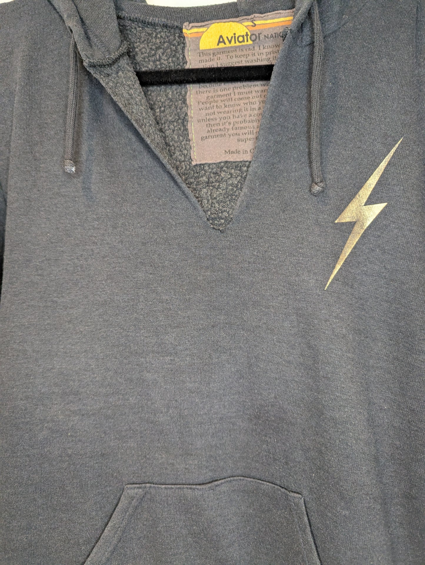 Aviator Nation Grey w/ Silver Bolt Size: S/S