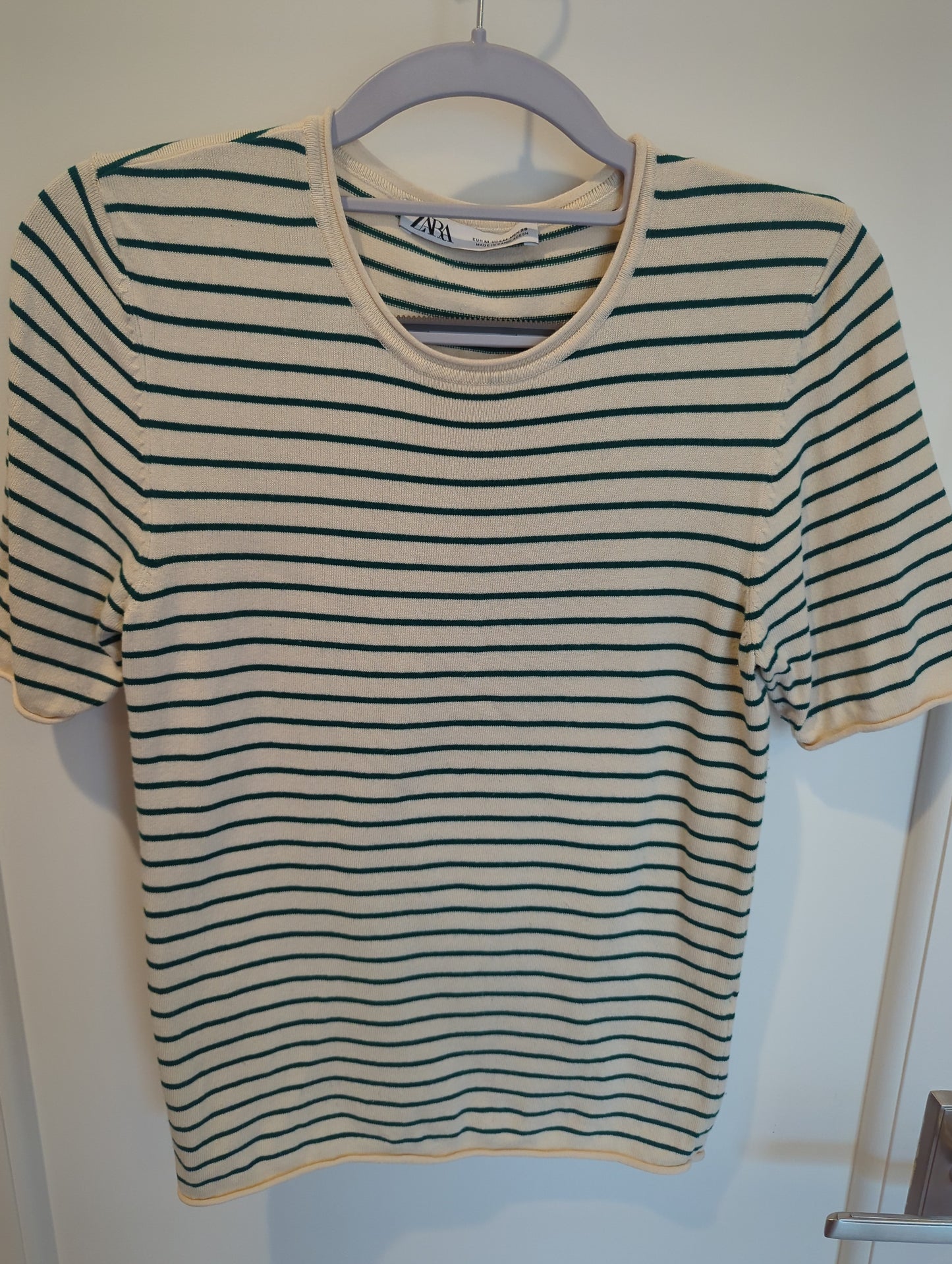 Zara Knit Striped Tee Size: M