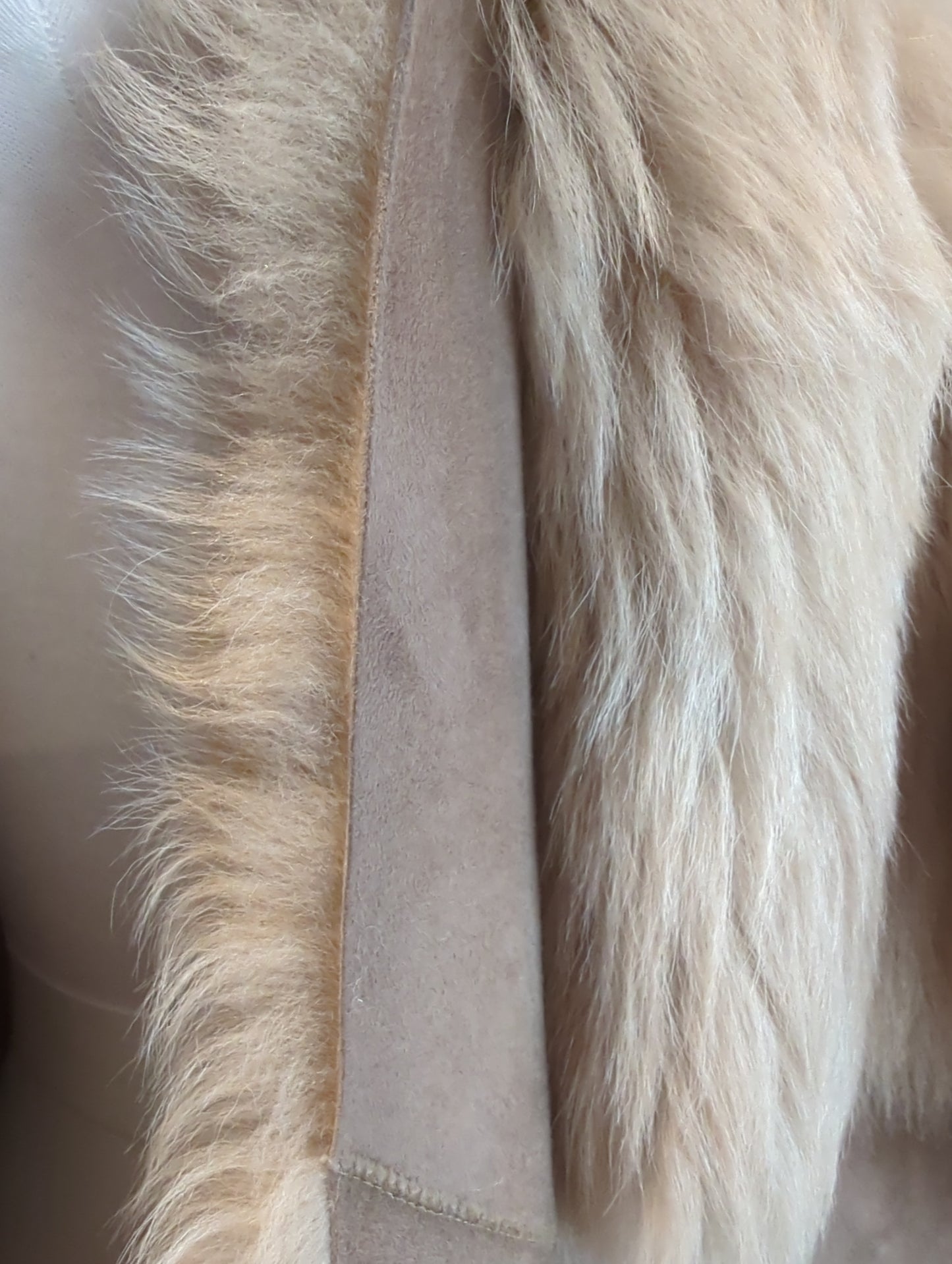 - Taupe Suede with Hair-on-Hide Fur Vest Size: L/XL