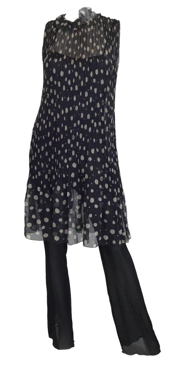 Chanel Chiffon Polka Dot Dress   Size: 8