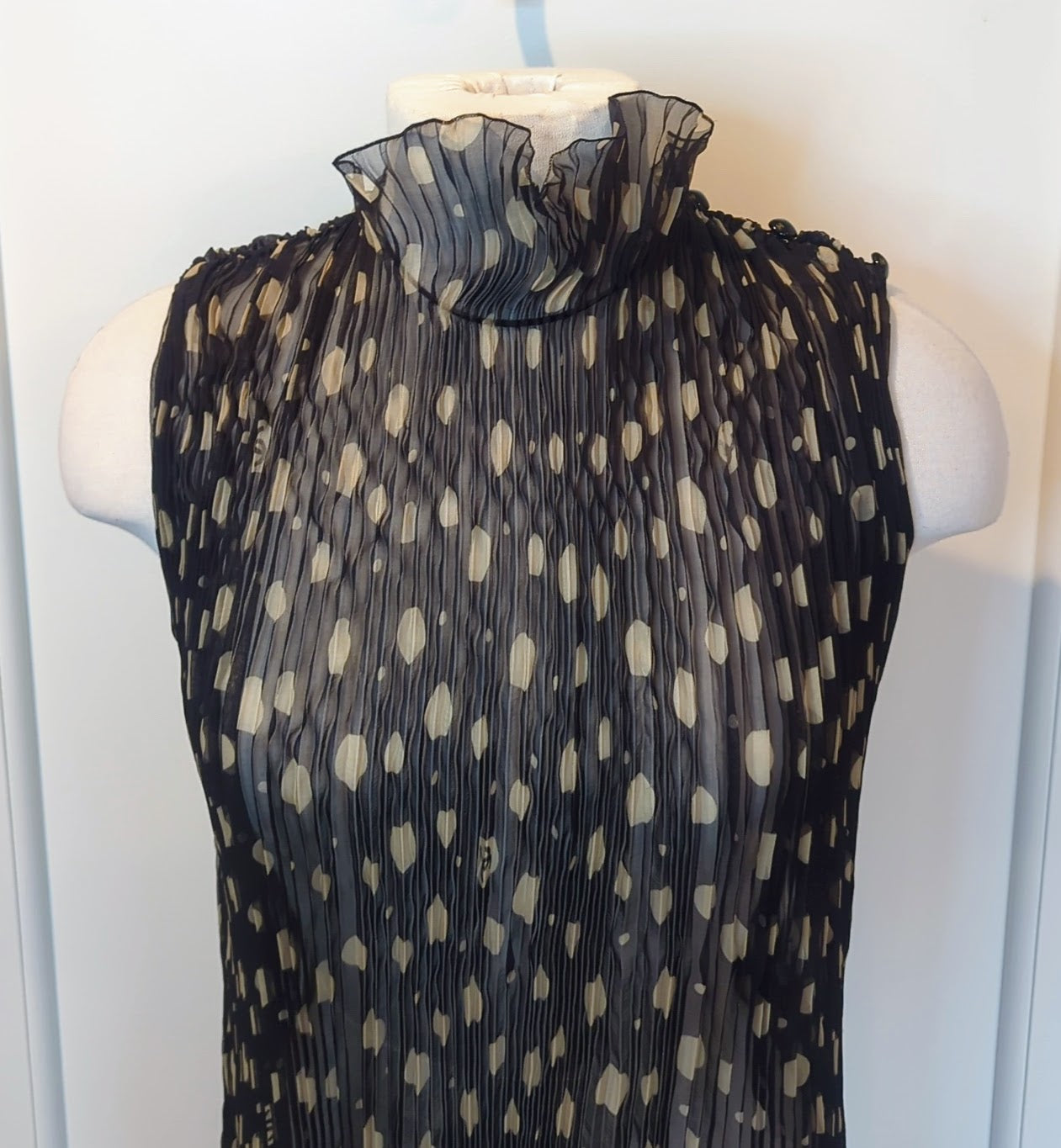 Chanel Chiffon Polka Dot Dress   Size: 8