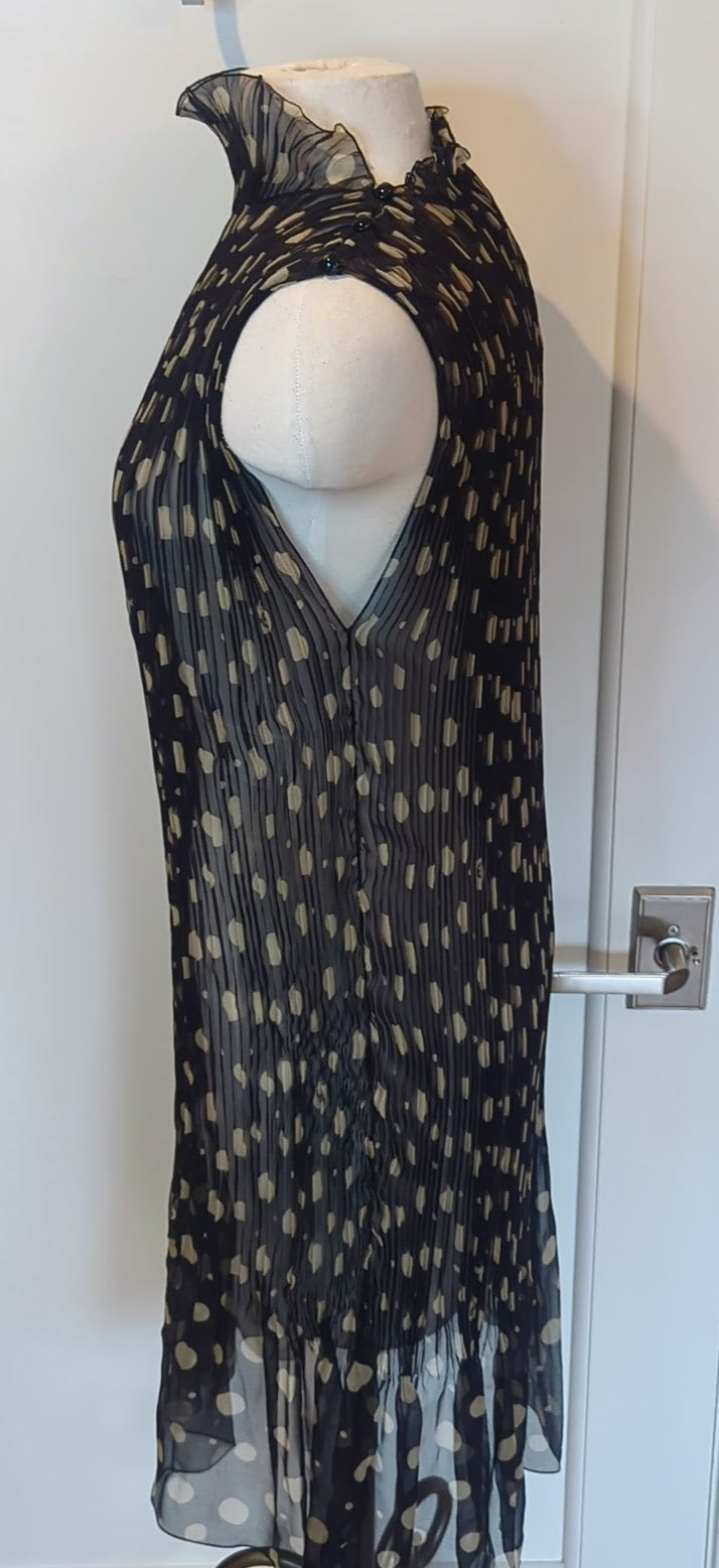 Chanel Chiffon Polka Dot Dress   Size: 8