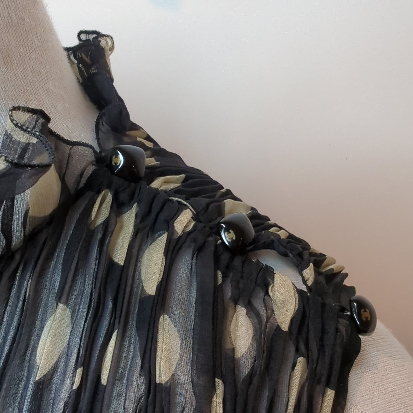 Chanel Chiffon Polka Dot Dress   Size: 8