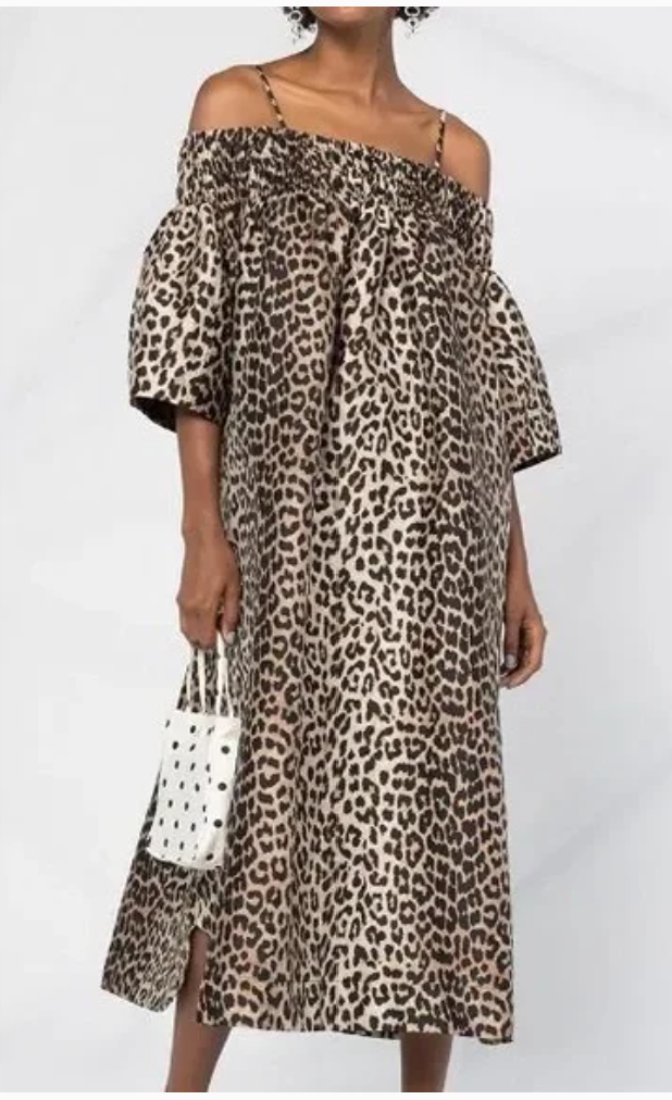 Ganni Leopard Dress Size: S/M