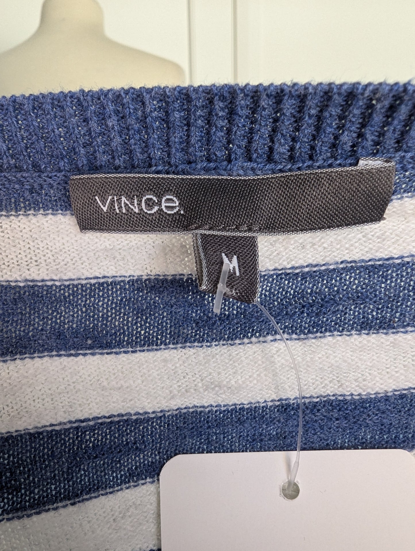 Vince  Size: M Blue/White stripe sweater