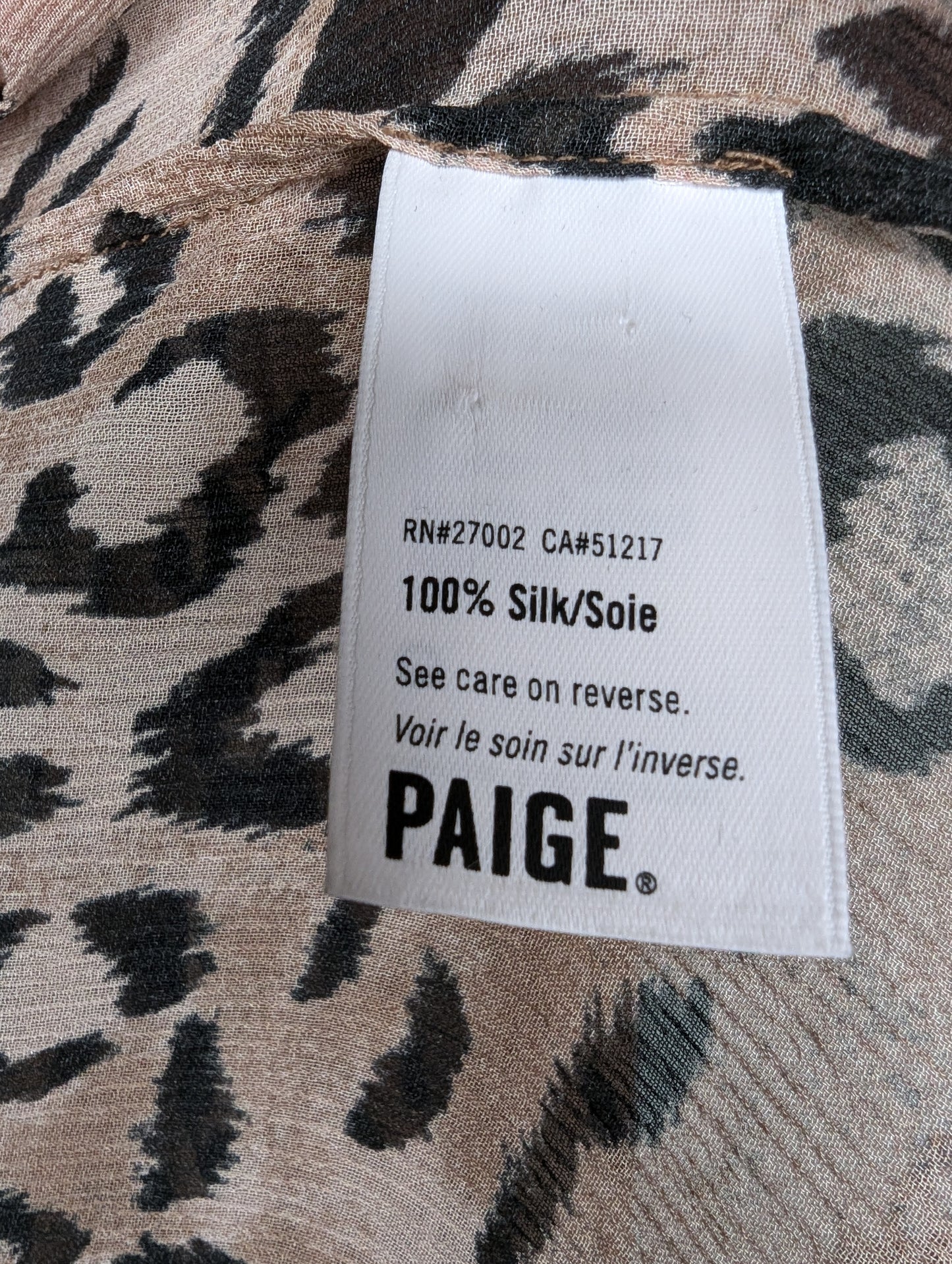 Paige Size: L Blouse