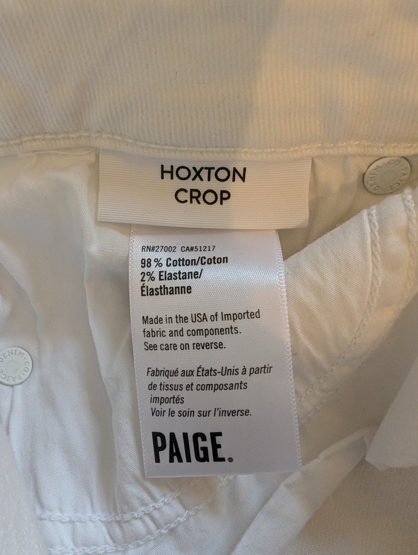 Paige Hoxton Crop Size: 27