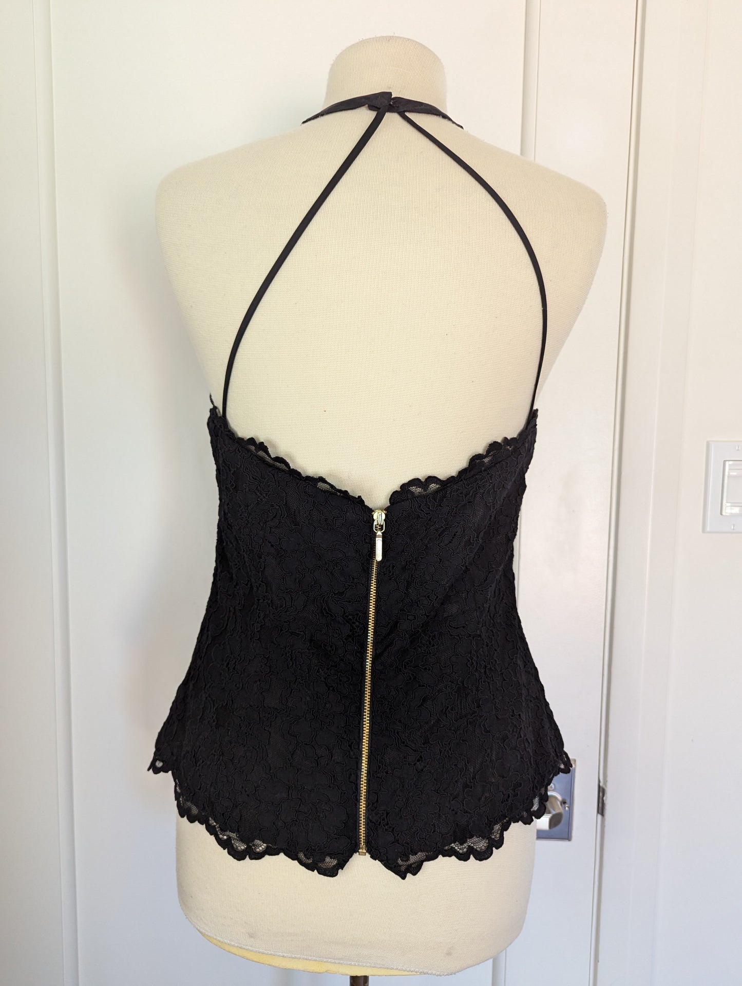 Nicole Miller Lace Halter Size: L