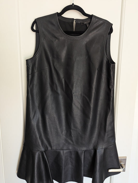 BCBG Faux Leather Dress Size: L