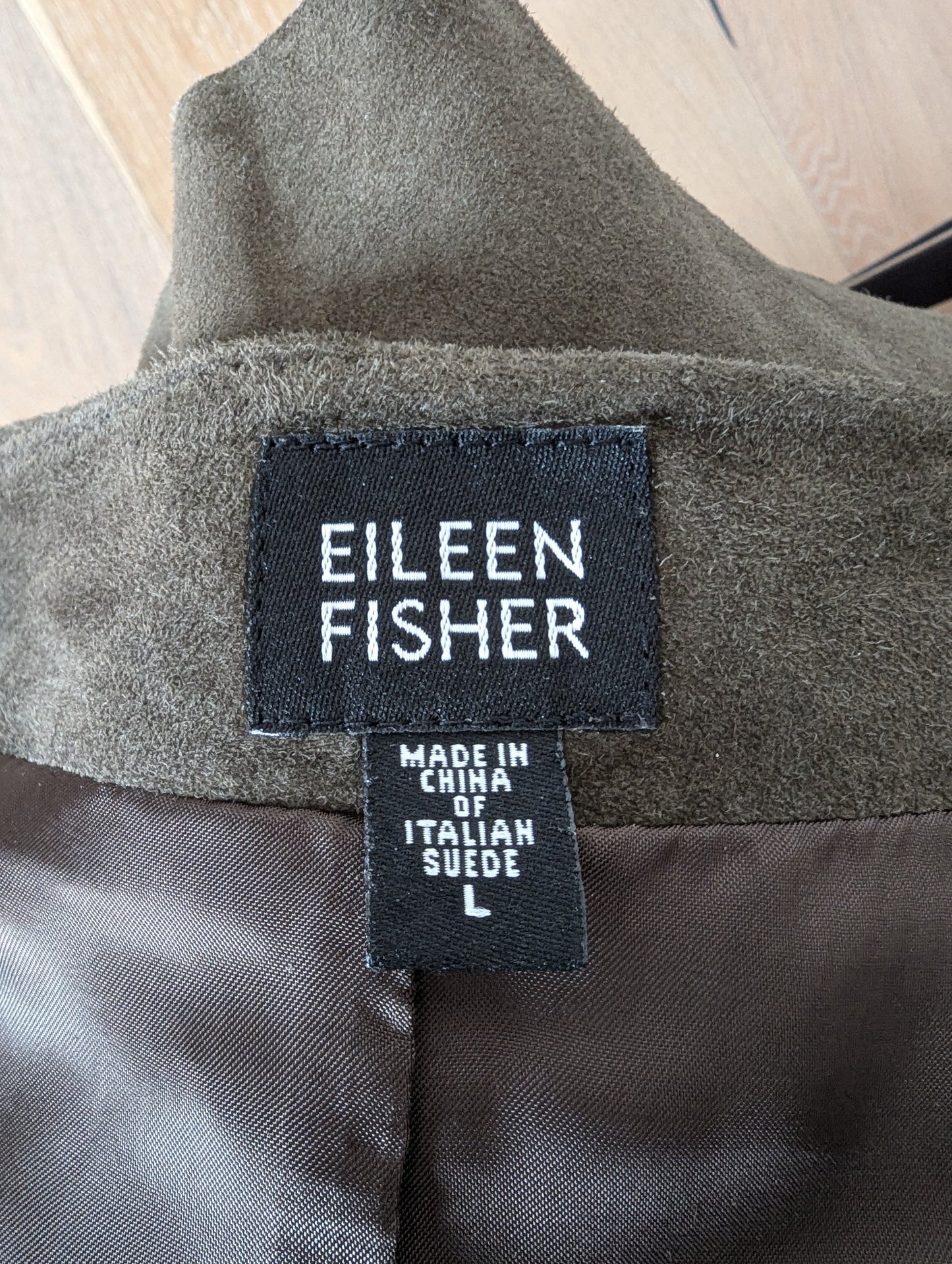 Eileen Fisher Suede Skirt Size: L