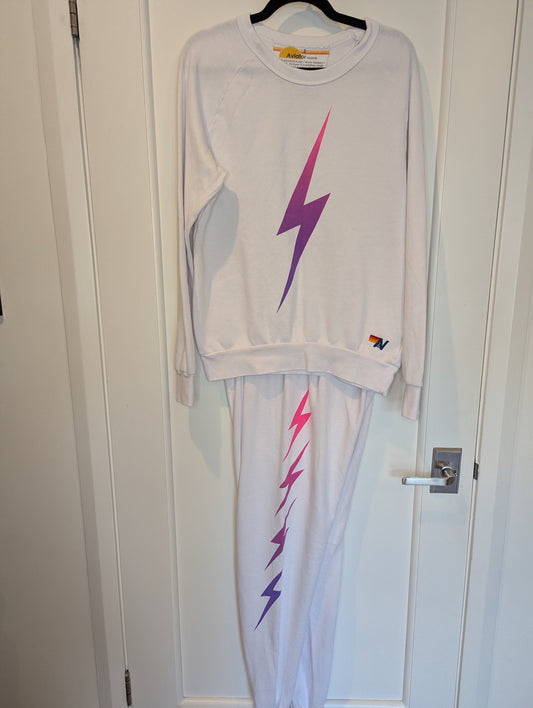 Aviator Nation White Bolt Fade Set Size: S/S