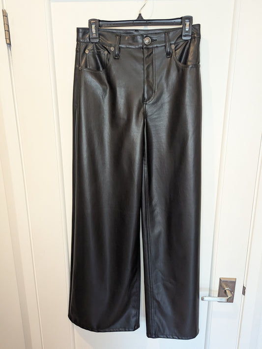 Rag & Bone Safie Faux Leather Wide Leg pants  Size: 26