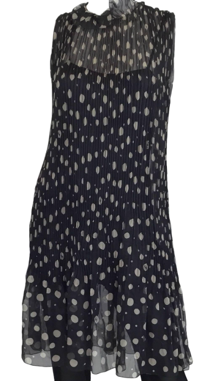 Chanel Chiffon Polka Dot Dress   Size: 8