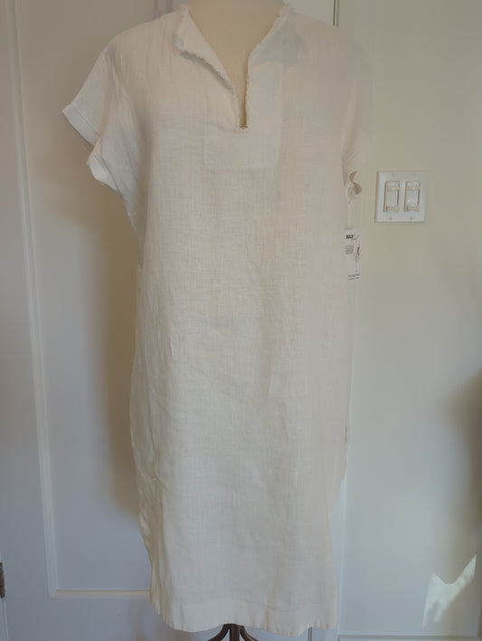 Aqua Vireo Linen Dress  Size: M