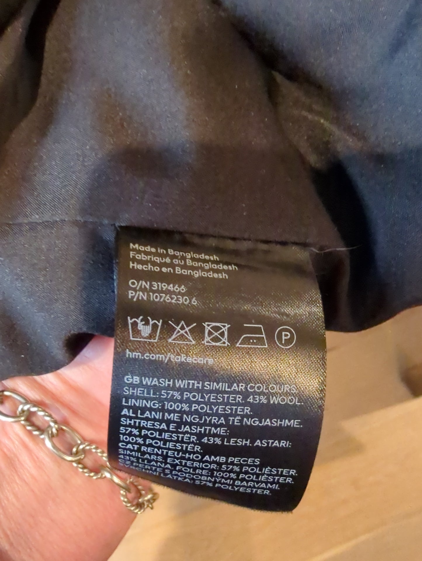 H&M Car Coat  Size: L