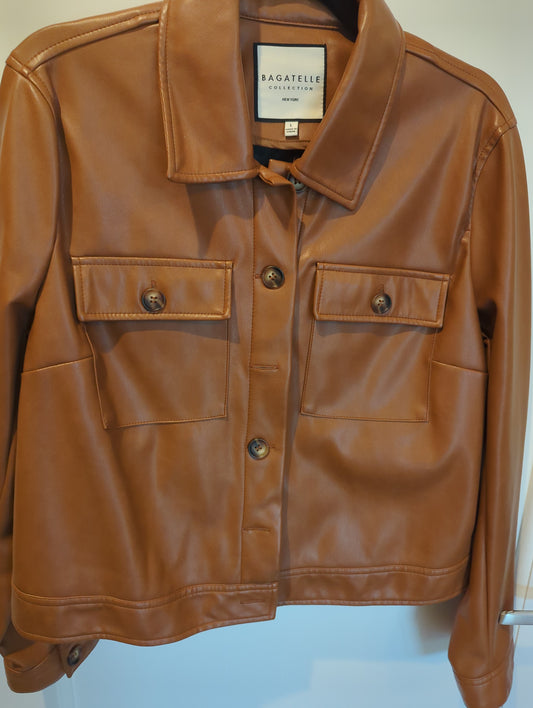 Bagatelle Collection Faux Leather Jacket  Size: L