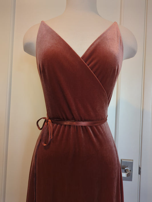 Jenny Yoo Collection Andi Wrap Velvet Dress Size: 6