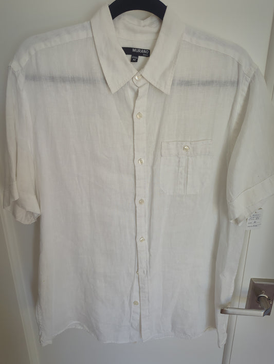 Murano Linen Short Sleeve Top Size: M