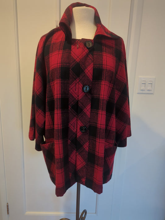 Coldwater Creek Plaid Coat. Size: XL