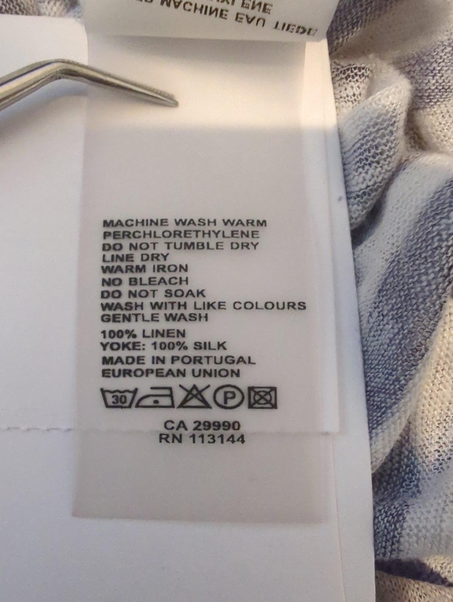 Majestic Paris for Neiman Marcus Stripe Linen Tee  Size: 3/L