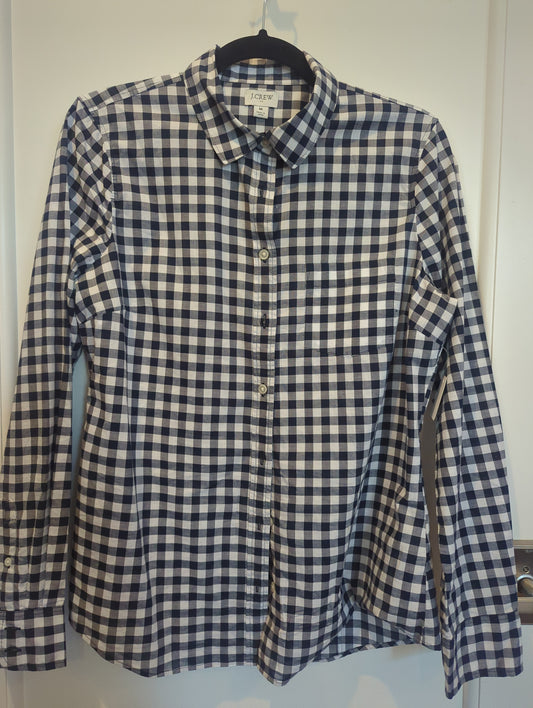 J. Crew Navy Gingham Check   Size: M