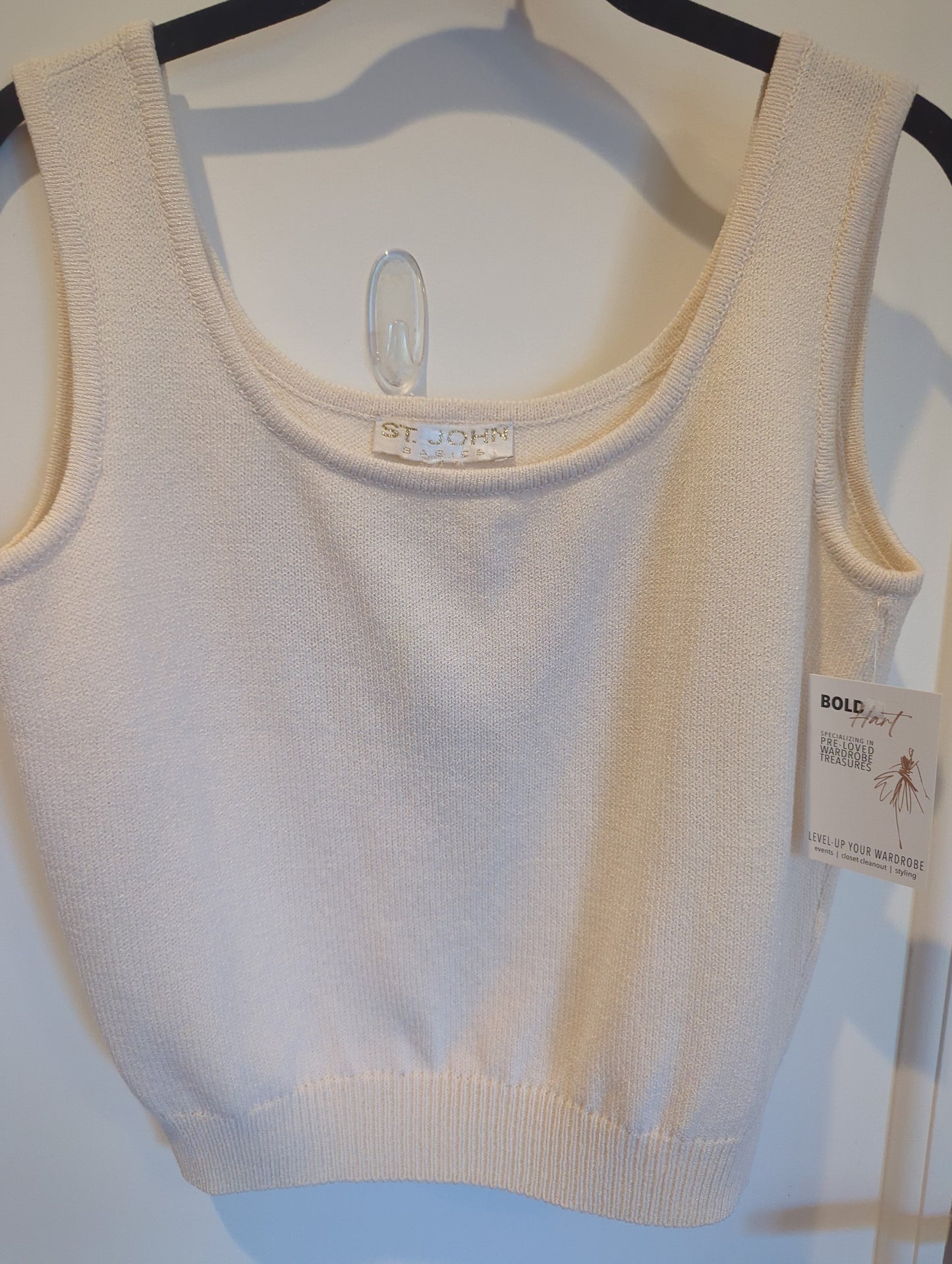 St. John Basics Ivory Tank  Size: S/M