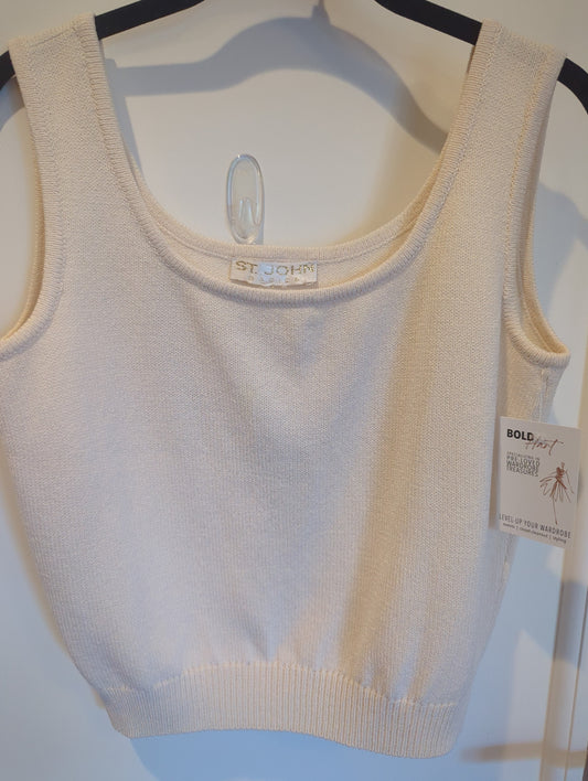 St. John Basics Ivory Tank  Size: S/M