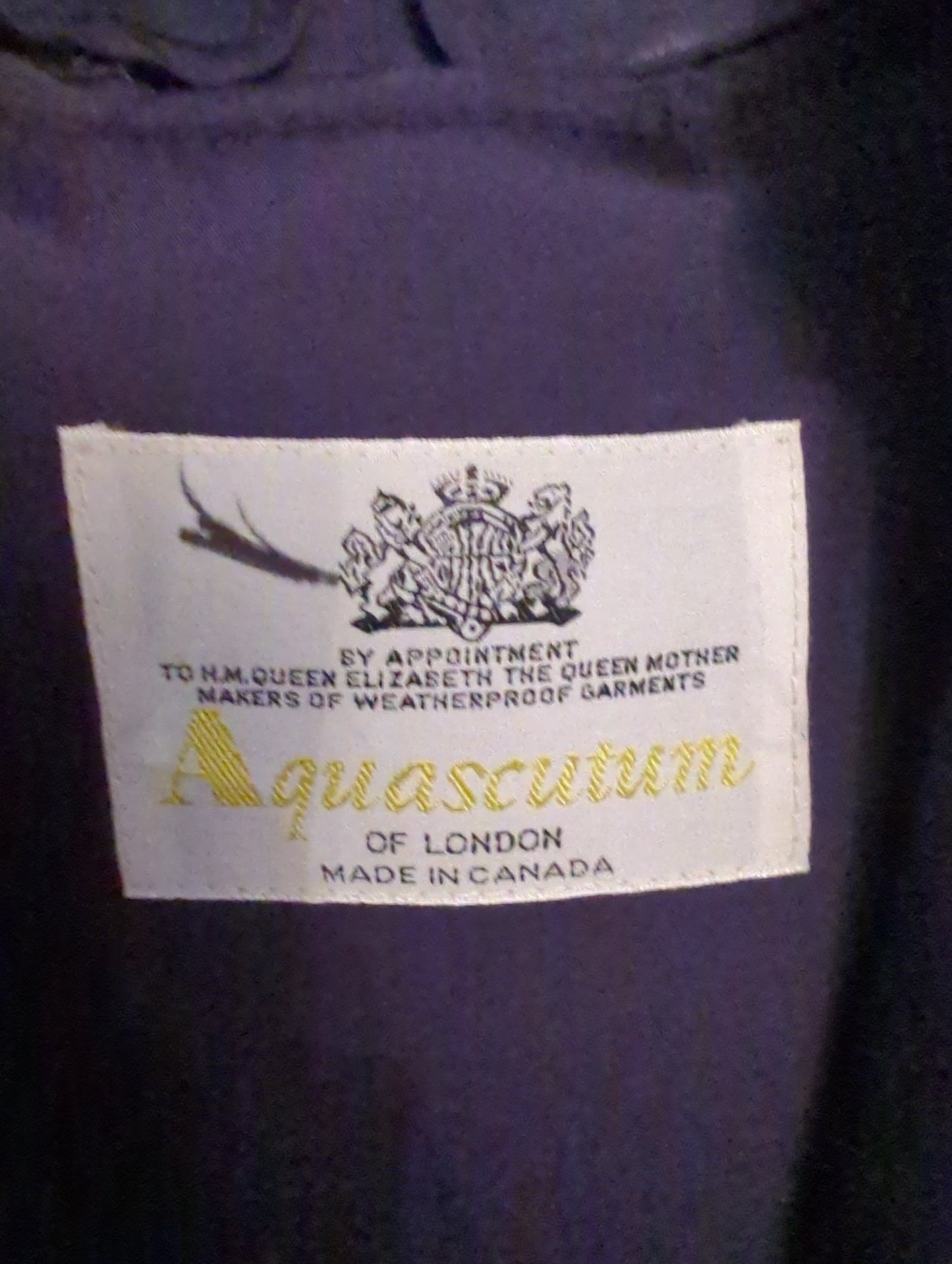 Aquascutum Navy Trench  Size: S