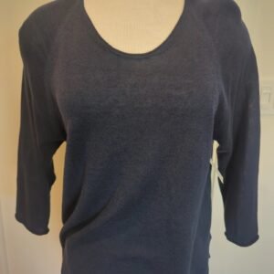 Brax Navy Linen Blend Top — Size S