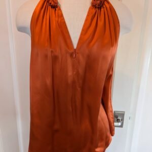 GO by Go Silk Perfectly Pleated Blouse — Size S