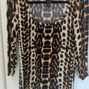 Just Cavalli Leopard Top — Size L