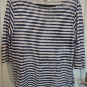 Majestic Paris for Neiman Marcus Stripe Linen Tee — Size 3/L