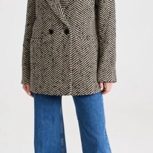 Anine Bing Diana Fishbone Blazer — Size XS