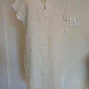 Aqua Vireo Linen Dress — Size M