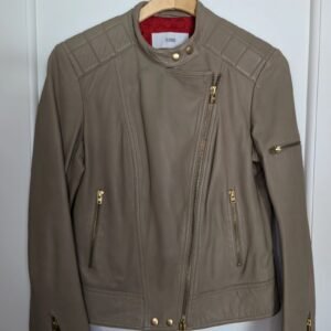 CLOSED Leather Biker Jacket — Size L