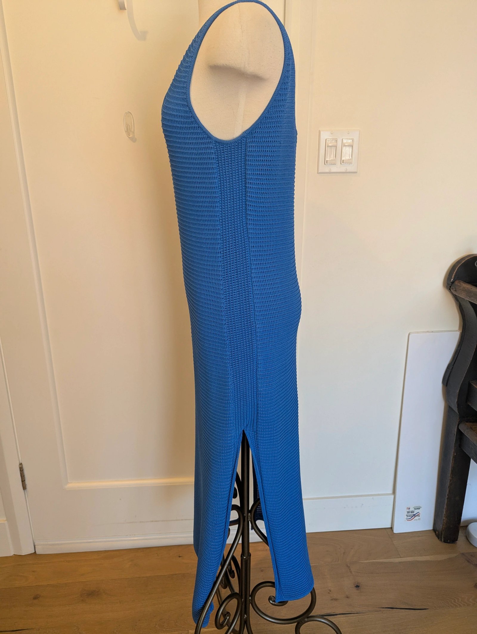 FRAME Ribbed Crochet Midi Dress — Size M - Image 2