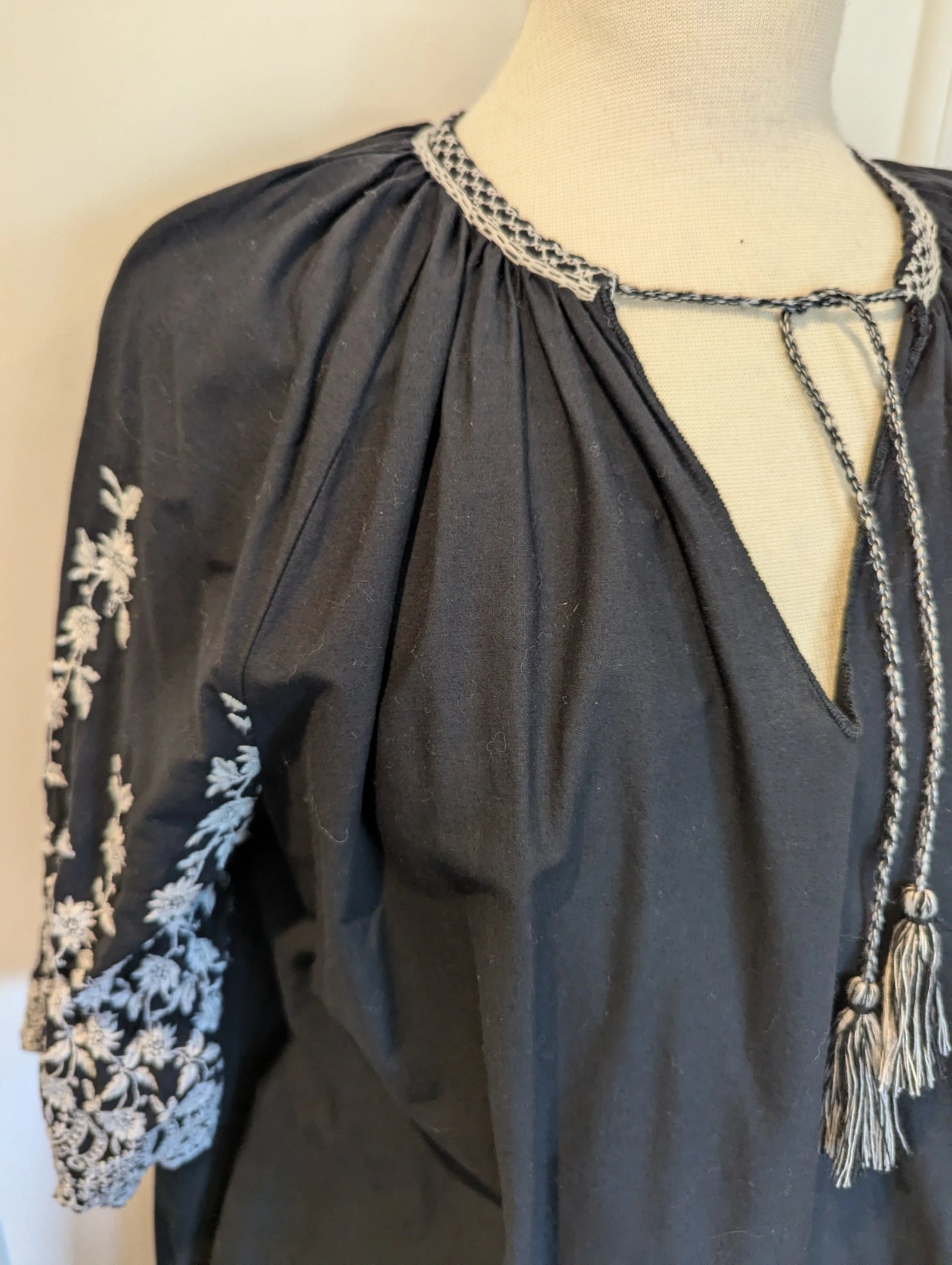 Ulla Johnson Roza Floral Embroidered Dress — Size 6 - Image 2