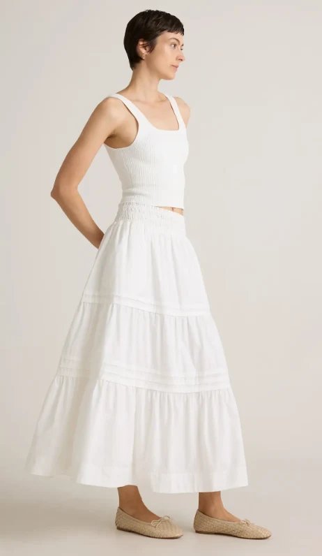 Quince Tiered Maxi Skirt — Size M - Image 3