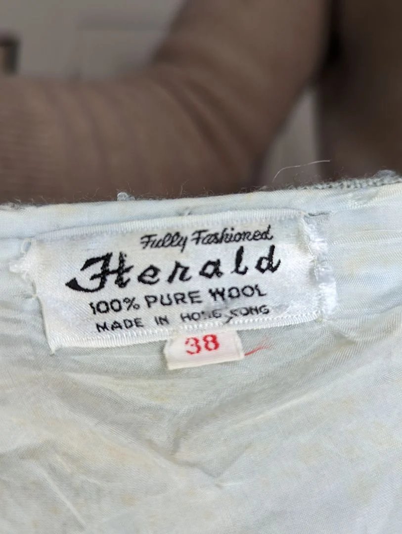 VINTAGE Herald Cardigan Sweater — Size 38 - Image 6
