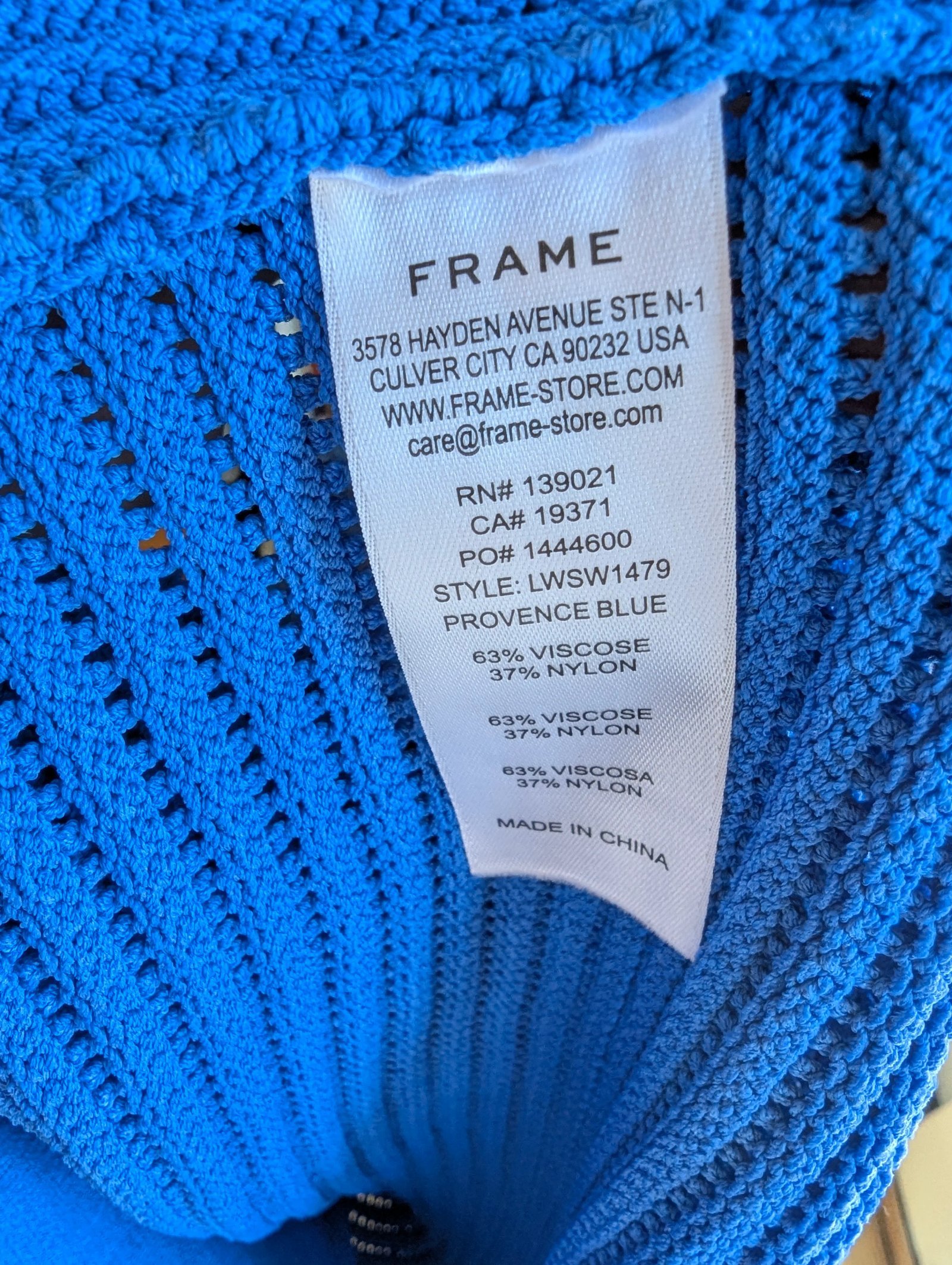 FRAME Ribbed Crochet Midi Dress — Size M - Image 7