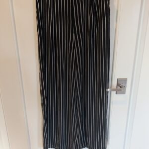 Tronjori Stripe Wide Leg Trouser — Size M