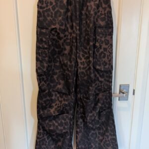 Leopard Nylon Cargo pants — Size S